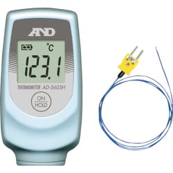 A&D 熱電対温度計（Kタイプ） AD5605H 一般（ISO）校正付（検査成績書+トレサビリティ体系図） AD5605H-00A00