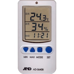 A&D 温湿度計 AD5640B 一般（ISO）校正付（検査成績書+トレサビリティ体系図） AD5640B-00A00