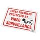VIDEO SURVEILLANCE プラスチック看板