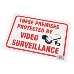 VIDEO SURVEILLANCE プラスチック看板