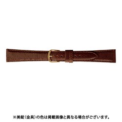 BTE252BR [時計バンド リザード（トカゲ革） ロングサイズ 19mm ブラウン]