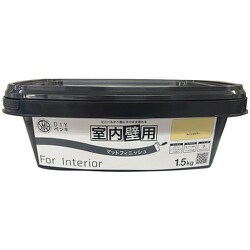 ニッぺ 室内かべ用塗料 STYLE DIYペンキマットフィニッシュ 室内壁用 ムーンイエロー 1.5kg