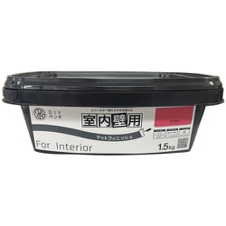ニッぺ 室内かべ用塗料 STYLE DIYペンキマットフィニッシュ 室内壁用 ベリーピンク 1.5kg