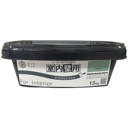 ニッぺ 室内かべ用塗料 STYLE DIYペンキマットフィニッシュ 室内壁用 ミスティグリーン 1.5kg