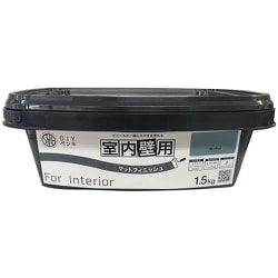 ニッぺ 室内かべ用塗料 STYLE DIYペンキマットフィニッシュ 室内壁用 ブルーグレイ 1.5kg