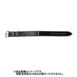 BCE035A1U [時計バンド NATOタイプ レザー 22mm ブラック×白ステッチ]