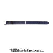 BCE035D1S [時計バンド NATOタイプ レザー 20mm ネイビー×白ステッチ]