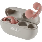 完全ワイヤレスイヤホン sound earcuffs イヤカフ型 Bluetooth対応 フラミンゴ×ベージュ AM-TW02/FBC