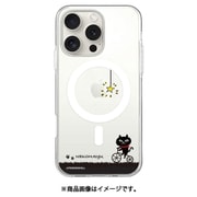ABF27237i16PR [iPhone 16 Pro 用 MagSafe対応 クリアケース ネコマンジュウ サイクリング]