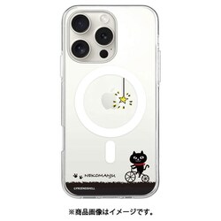 ABF27239i16PM [iPhone 16 Pro Max 用 MagSafe対応 クリアケース ネコマンジュウ サイクリング]