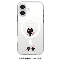 ABF27248i16 [iPhone 16 用 MagSafe対応 クリアケース ネコマンジュウ ワタリ]