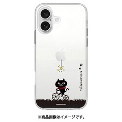 ABF27254i16 [iPhone 16 用 クリアケース ネコマンジュウ サイクリング]