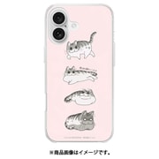 ABF27292i16 [iPhone 16 用 クリアケース 夜は猫といっしょ キュルガパターン]