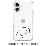 AK27021i16 [iPhone 16 用 ソフトクリアケース 猫ちゃんはグルーミング中]