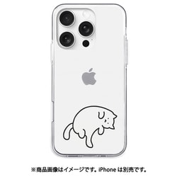 AK27022i16PR [iPhone 16 Pro 用 ソフトクリアケース 猫ちゃんはグルーミング中]