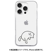 AK27022i16PR [iPhone 16 Pro 用 ソフトクリアケース 猫ちゃんはグルーミング中]