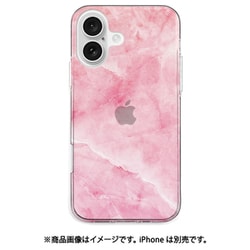 AK27031i16 [iPhone 16 用 ソフトクリアケース マーベラスマーブル PINK]