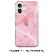 AK27031i16 [iPhone 16 用 ソフトクリアケース マーベラスマーブル PINK]