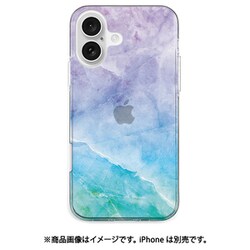 AK27033i16 [iPhone 16 用 ソフトクリアケース マーベラスマーブル Blue]