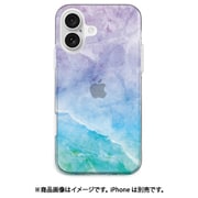 AK27033i16 [iPhone 16 用 ソフトクリアケース マーベラスマーブル Blue]