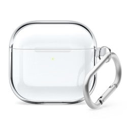 AirPods 4 対応 ケース 透明 クリア カバー カラビナ 付き 落下防止 ワイヤレス充電 MagSafe 対応 ソフト TPU クリアケース CLEAR HANG CASE トランスパレント EL_AP4CSTPHR_TR