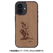 I27057i16 [iPhone 16 用 MagSafe対応天然木ケース 考える人]
