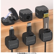 マグネット開閉式ケーブルホルダー ブラック 3個セット LU-MCH03BKF
