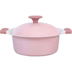 プチなべ IH対応 軽くて扱いやすい 卓上鍋 18cm ピンク （IH・ガス火対応） RB-3211