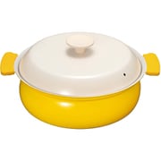 軽いセラミック IH対応 卓上鍋 24cm イエロー （IH・ガス火対応） RB-3215