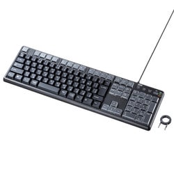 プログラマブルキーボード 有線 43キーに割付け可能 テンキーあり ブラック SKB-P1BK