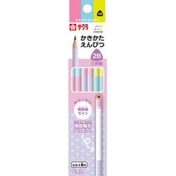 かきかた鉛筆 三角軸 2B 6本セットA GE2B3-6A