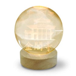 3Dクリスタルボールライト 金閣寺 電球色 CRYBALL-KIN-WA