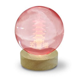 3Dクリスタルボールライト 五重塔 RGB CRYBALL-GOJU-RGBR