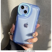 1821-15-BLUE [iPhone 15用 角がまぁるいスタンドケース ブルー]