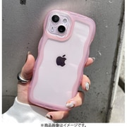 1818-15-PINK [iPhone 15用 クリアなくねくねケース ピンク]