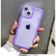 1818-15-PURPLE [iPhone 15用 クリアなくねくねケース パープル]