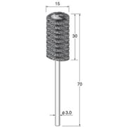 BM15SC-S [アルゴファイル スパイラルチャンネルブラシ Φ15X30 ステンレス線径0.15]