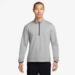 ナイキ ツアー ピケ ハーフジップ L/S トップ メンズ S サイズ ライトグレー