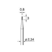 CC136 [アルゴファイル 超硬カッタースパイラルカット Φ0.8X3 Φ2.34軸]