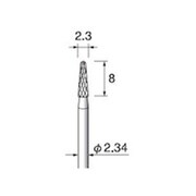 CC141 [アルゴファイル 超硬カッタークロスカット Φ2.3X8 Φ2.34軸]