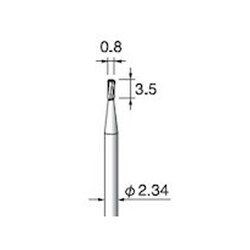 CC161 [アルゴファイル 超硬カッタースパイラルカット Φ0.8X3.5 Φ2.34軸]