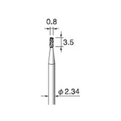 CC171 [アルゴファイル 超硬カッタークロスカット Φ0.8X3.5 Φ2.34軸]