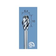 CC182A [アルゴファイル 超硬カッター アルミカット Φ6.4X10 Φ3.0軸]