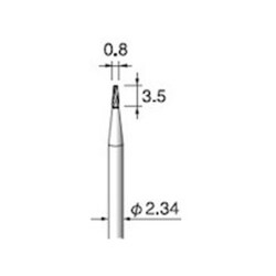 CC191 [アルゴファイル 超硬カッタースパイラルカット Φ0.8X3.5 Φ2.34軸]