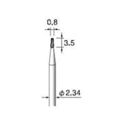 CC201 [アルゴファイル 超硬カッタークロスカット Φ0.8X3.5 Φ2.34軸]