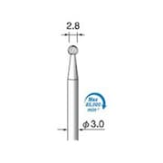 CC414 [アルゴファイル 超硬カッタースパイラルカット Φ2.8 Φ3.0軸]