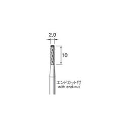 CC432E [アルゴファイル 超硬カッタークロスカットエンドカット付 Φ2X10 Φ3.0軸]