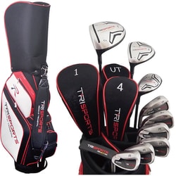 TRI-800 [TRISPORTS 800 メンズ ゴルフクラブ 左用 10本セット（1W/4W/U5/6I/7I/8I/9I/PW/SW/PT）キャディバッグ付 （SR）]