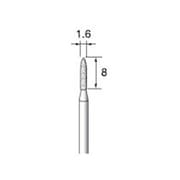 ED133 [アルゴファイル 電着ダイヤモンドバー#140 Φ1.6X8 Φ2.34軸]