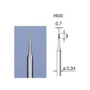 ED141 [アルゴファイル 電着ダイヤモンドバー#600 Φ0.7X3 Φ2.34軸]